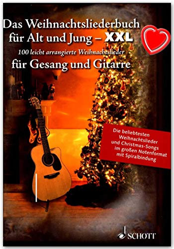 Das Weihnachtsliederbuch für Alt und Jung XXL - Songbook mit bunter herzförmiger Notenklammer ! - - ED22802 9783795712358