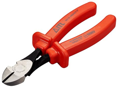 ITL Insulated Tools Insulated 190mm High Leverage Insulated Diagonal Cutters – 1000V Rated VDE Certified Heavy-Duty Electrical Wire Cutting Tool