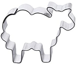 Der-Ideen-Shop 1 Keks - Ausstecher Schaf | aus Edelstahl | Bauernhof