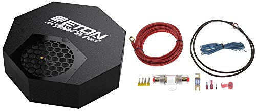 Eton RES10A - Aktiver Reserverad Subwoofer mit Strom Anschluss Kabel Kit 6qmm² - Subwoofer für Reserveradmulde