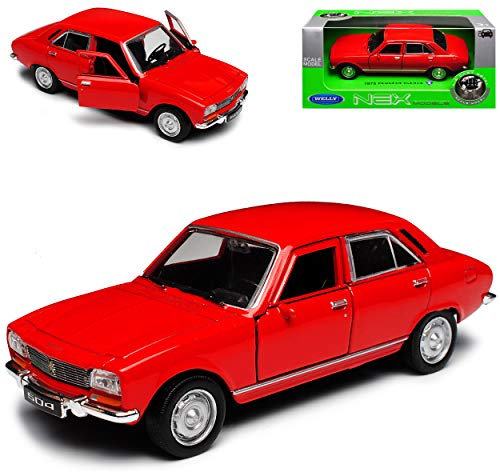 Peugeot 504 Limousine Rot 1968-1983 ca 1/43 1/36-1/46 Welly Modell Auto