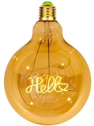 TIANFAN Vintage LED-Lampen Big Globe G125 4W 220 / 240V Alphabete Spezielle dekorative Glühbirne Super Yellow Warm (Hello)