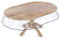Tischdecke Transparent abwaschbar Durchsichtig Folie mit Saum in Blau Oval 220x140cm 0,5mm