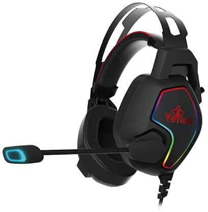 YEYIAN Auriculares Gaming Vicious 3000 RGB Micrófono Incluido Minijack 3.5 mm