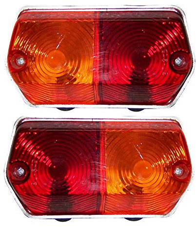 Bajato Pair of Tractor Tail Light Assembly Tail Light flasher Lamp Rear Suitable for Ebro Tractor Head Tail Light and Universal Application