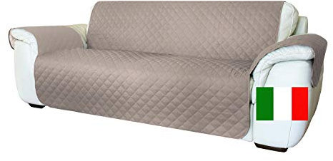 Moonange - 3-Sitzer Sofabezug - Sofabezug mit Armlehnen - Sitz 165 cm - Wasserdicht - Wendbar - rutschfest - Flecken - Kratzer - Frost - Moderner Sofabezug - Taubengrau