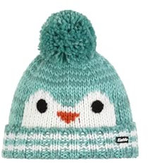 Eisbär Rick Pinguino Kindermütze Bommelmütze Strickmütze Wintermütze (One Size - türkis)