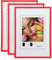 IDEAL TREND New Lifestyle Set Bilderrahmen Wanddeko Collage Poster Rahmen 2er 3er 5er Pack: Farbe: 3er Pack Rot | Format: 50x70