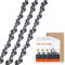 Savior 3 x 25 cm Sägeketten 3/8LP 1.3mm 40 Antriebsglieder Rückschlagsarme Kette Kompatibel für Bosch, Black & Decker, Ryobi, Makita und mehr