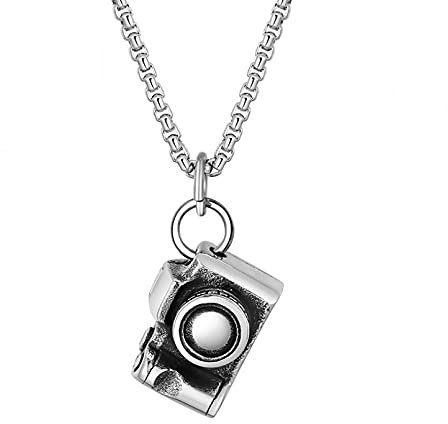 MZMZFFL necklace pendant jewelry Vintage Hip Hop Camera Necklace Men's Camera Necklace Long Necklace birthday party favors