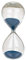 5 Minuten Timer Recreation Relax Refresh Recharge, dekorative Sanduhr Timeruhr, Dekoration Zeitmesser in Küche Wohnzimmer Büro, Geschenk für Freunde Familie, 12,5cm (Dunkelblau)