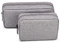 EDMISU Elektronische Zubehörtasche 2er-Pack, kleine und große Organizer-Hüllen für Kabel, Maus, Powerbank, Ladekabel, Tragetasche, Reise, Business, Kosmetiktasche, Grau