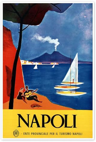 Neapel, Italien Poster von Vintage Travel Collection 40 x 60 cm Bunt Wandbilder Wanddeko