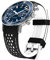 Kai Tian Langlebige zwei Ton Silikon gebogene Enden 22mm Rennsport Gummi Uhrenarmbänder Armband Schwarz (Weiß Stich) für Männer Frauen