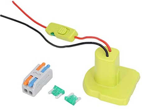 Eujgoov Adaptateur de Batterie pour One + Batterie au Lithium 18V et Batterie CD au avec Borne de Câblage pour Interrupteur à Fusible