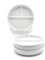 Elk and Friends Kids 7.8” Porcelain White Divided Plates with Silicone Sleeves | Suitable for Babies/Toddlers | Microwave & Dishwasher Safe | Non Slip Dinnerware | Snack Dishes | 2 Pack