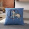 Croker Horse 45,7 x 45,7 cm Wurfkissenbezüge, Dekokissen Zierkissen, Set mit 2 Stück, luxuriöses Pferde-Stickerei, moderner Stil, Couch, Sofa, Kissenbezug für Wohnzimmer, Schlafzimmer (blau)