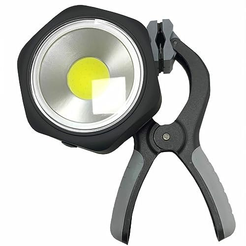 Rolson LED Work Light with Adjustable Strong clamp – Magnetic Fixing and 75mm Wide Super Strong Jaws 61448