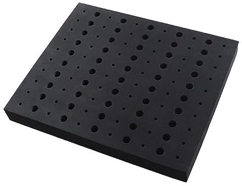 Portable Router Bit Storage Tray Tool Box 11x13 Inch 110 Bits 60x 1/4& 50x 1/2 Storage Mat Space-Saving Storage Hold Storage Trays for Organizing