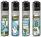 Clipper Feuerzeuge Green (4er Set)