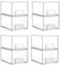 Vtopmart Lot de 8 tiroirs empilables transparents en acrylique pour coiffeuse - 11,1 cm de haut