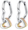QIKAOLA 925 Sterling Silber Ohrringe für Frauen bunte kleine Hoop Huggie Ohrringe