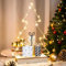 Beleuchteter Metall Weihnachtsbaum mit 25 warmweißen LEDs - Weihnachtsdeko Tannenbaum mit Geschenken 38,5 hoch - Deko Weihnachten Aufsteller als Tischdeko & Fensterdeko - Weihnachtsbaum Alternative