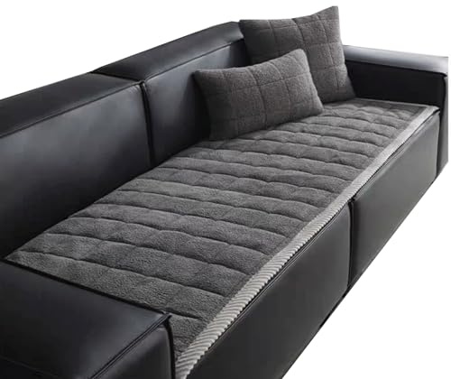 uyeoco Sofabezug Sofa Überzug Ecksofa L Form Couch überwurf,Plüsch Superweich Sofaüberwurf rutschfest Sofabezug Sofaüberwurf Verdicktes Dekoration Für 2 3 Sitzer Sofa (Color : 1@, Size : 50x150cm)