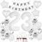 Luftballons 23. Geburtstag - Weiße Deko für Frau und Mann - Party Dekoration Set