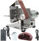 Levigatrice a Nastro Kit 500W Mini Levigatrice Elettrica Mini Levigatrice a Nastro Regolabile Kit Levigatrice Elettrica Regolabile a 7 Velocità per La Lavorazione del Legno Fai da Te Metallo