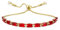 CASSIECA Armband Gold Damen Rot Zirkonia Kristall Tennis Armband für Frauen Geburtstags Muttertag Weihnachten Geschenk für Mama Freund Tochter Gold Schmuck Damen mit Box