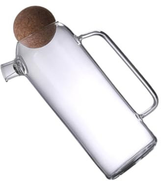 PRETYZOOM Bouilloire à Thé Verre Épais Théière Résistante Chaleur Pichet à Thé Pour Maison Ou Bureau