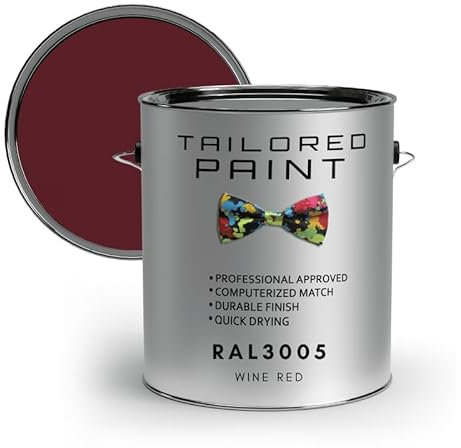 Tailored Paint uPVC Window & Door 1K Paint Brush or Spray On - Gloss Finish - RAL3005, Wine Red - 2500ml (2.5L) Tin