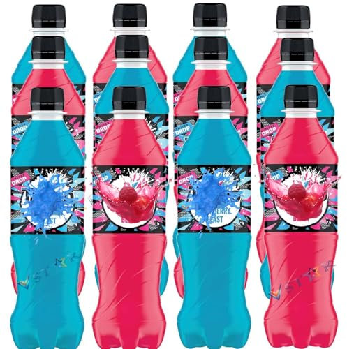 VSTAR Tango Blast Raspberry & Cherry Bottle Soft Drink 500ml (12 Bottles, Mixed)