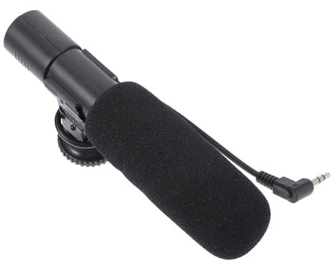 OSALADI 3pezzi Microfono Professionale Per Fotocamera Dslr Microfono Digitale Ad Alta Sensibilità Per Registrazioni Video e Interviste Compatibile Con Smartphone e Videocamere Facile