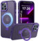 PuyaTeya Magnetic Stand for iPhone 13 pro max Case, Compatible with Mag-Safe, Military Drop Protection, Anti-scratch/fingerprint Translucent Matte iPhone 13 pro max Phone Case(Purple)