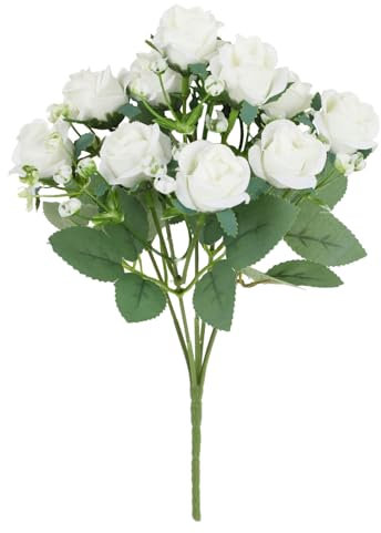 KEMISTER Künstliche Mini-Rosen, für Hochzeit, Brautstrauß, Wohnzimmer, Blumenarrangement, Dekoration, 2 Stück