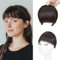 S-noilite Stirnband Mit Pony Fransen, Front Haar Perücke, Synthetische Geflochtene Haarverlängerungen Haarteil, Mittel Braun