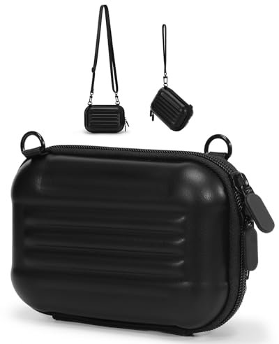 Cwatcun Kameratasche,Kleine Digitalkamera Tasche wasserdichte Fotokamera Tasche mit 2 Tragemöglichkeiten, für Canon PowerShot/GoPro/Kodak,Schwarz