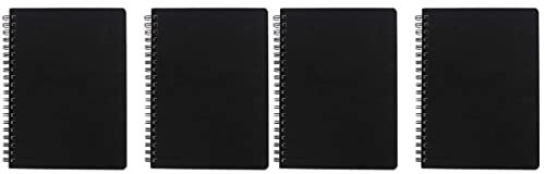 NUOBESTY Quaderni Spirale 2 Set Blocco Note a Spirale Drawing Book Drawing Tablet Taccuino Album in Carta Kraft Black 2 Pezzi * 2