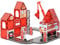 Magnetic Tiles Road Set with Fire Truck, Creative Magnetic Building Construction Toy for kids Ages 3-12 Boys Girls, STEM Magnet Building Blocks Fire Rescue Station, Including Car