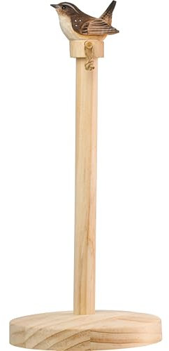 Wildlife Garden WG5030 Küchenrollenhalter Zaunkönig - Handgeschnitzt aus Lindenholz
