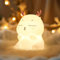 Diboniur Nachtlicht Baby Reh Lampe, 7 Farben und Timer, Nachtlicht Kinder Dimmbar, Touch-Steuerung Silikon Nachttischlampe Kinder, USB-Aufladbar Cute Nachtlicht Kinderzimmer Deko