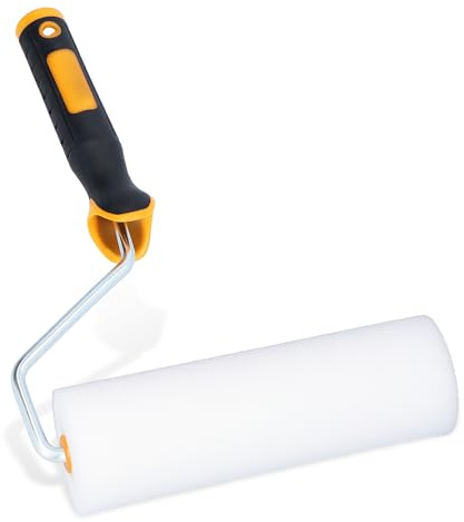 10x Rodillo Espuma 18 cm Repuesto Versátil Pintura Barniz Tinte Laca Agua Disolventes 3x Mango Soporte Perfecto Trabajos Renovación Casa Uso Profesional