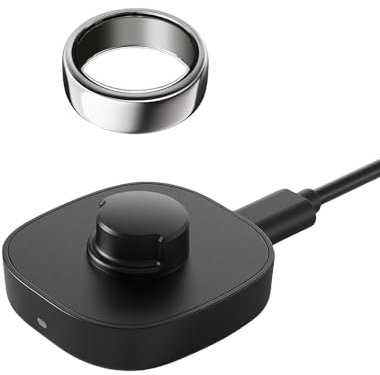 Compatible with Ou ra Ring Gen3 Charger, Fast Charging Dock with USB-C Cable for Smart Ring (Black, Size 9)