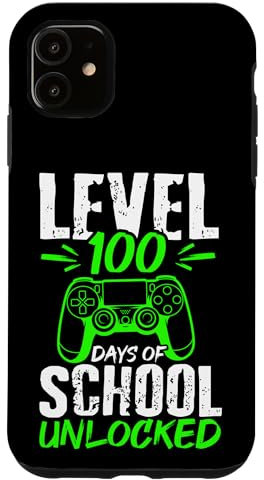LEVEL 100 Days of School UNLOCKED 100 Days School Gaming Hülle für iPhone 11