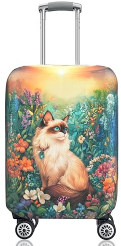 SICANAUO Luggage Covers, Personalised Suitcase Cover, Elastic Travel Suitcase Protector, Travel Trolley Case Protector, Anti-Scratch Luggage Storage Covers