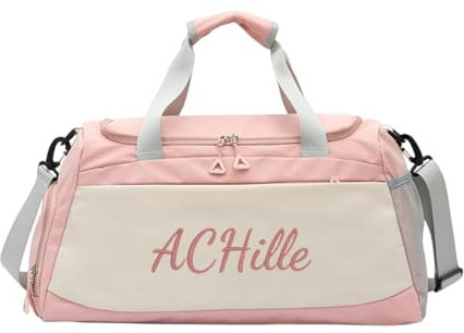 Personalisierte Sporttasche & Reisetasche mit gesticktem Namen und Text,Wasserdicht Tasche für Trainingstasche, Gym, Travel, Schwimmen, Sauna, fußball,50 x 23x 27 cm