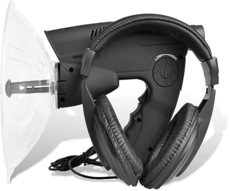 KEuLen Microphone Directionnel Parabolique, Amplificateur de Son, Dispositif d'écoute bionique, Longue portée jusqu'à 91 m, grossissement 8X