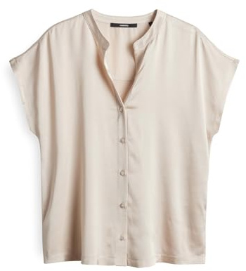 someday Damen Kurzarmshirt | KORALIE Regular Jerseyshirt im Materialmix Natural Glaze, 42